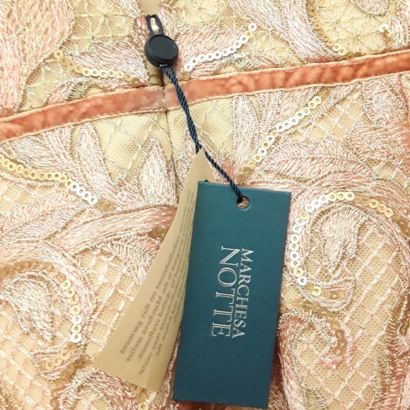 Marchesa Notte Blush Pink Lace Embroidered Dress New Tags Sz 6 - Picture 9 of 16